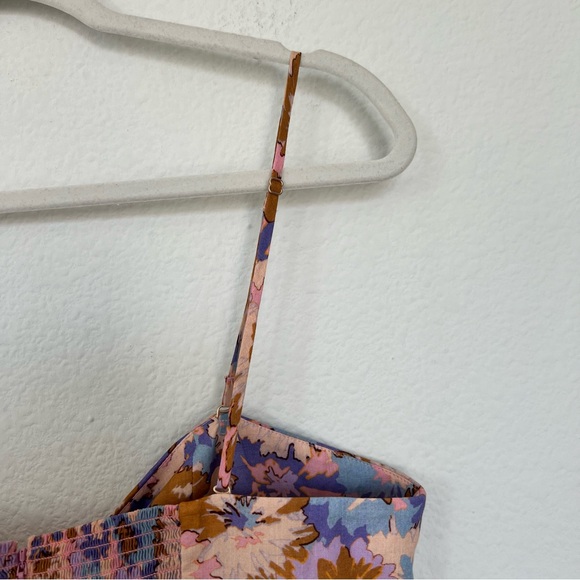 ZIMMERMANN Floral Print Cutout Strapless Tiered Midi Dress in Purple Floral - Picture 10 of 13